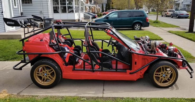 交換！E36寶馬卡丁車配備雙渦輪LSX V8