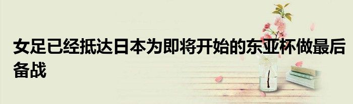 女足已經抵達日本為即將開始的東亞杯做最后備戰