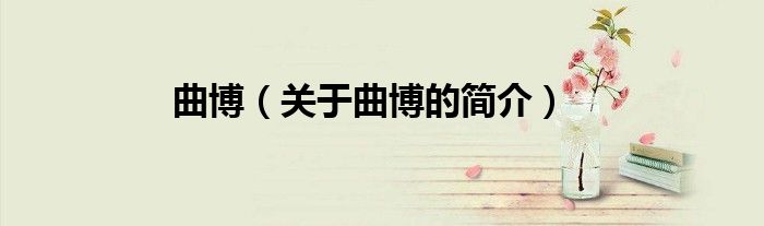 曲博（關于曲博的簡介）