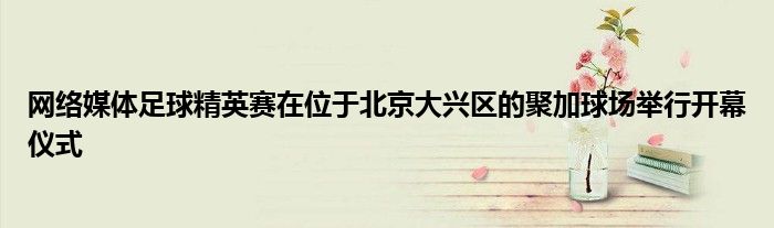網絡媒體足球精英賽在位于北京大興區的聚加球場舉行開幕儀式