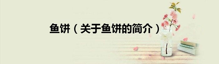 魚餅（關于魚餅的簡介）