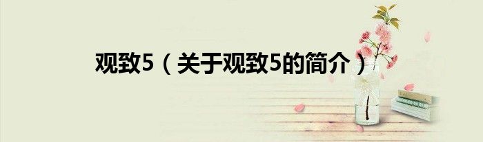 觀致5（關于觀致5的簡介）