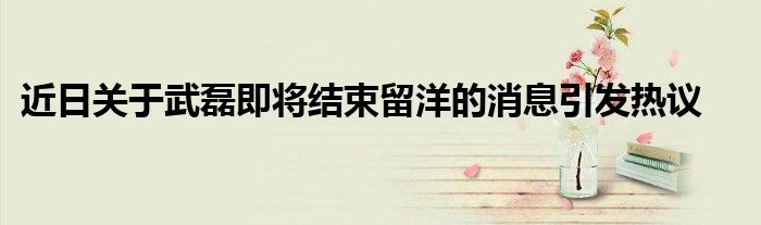 近日關于武磊即將結束留洋的消息引發熱議