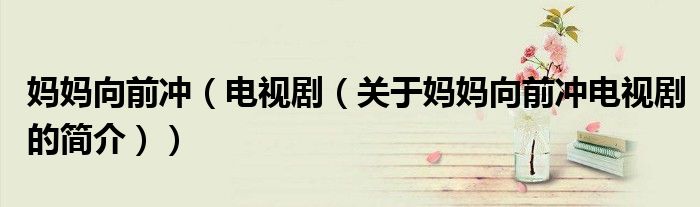 媽媽向前沖（電視劇（關于媽媽向前沖電視劇的簡介））