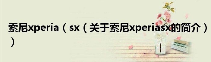 索尼xperia（sx（關于索尼xperiasx的簡介））
