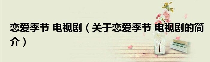 戀愛季節 電視?。P于戀愛季節 電視劇的簡介）