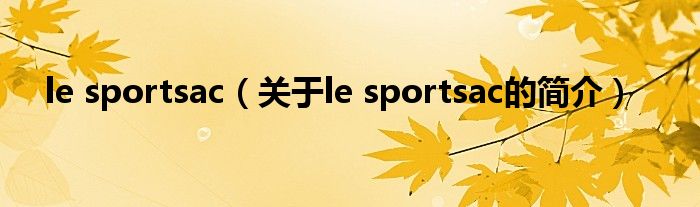 le sportsac（關于le sportsac的簡介）