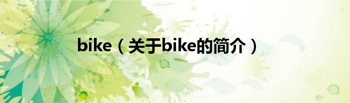 bike（關于bike的簡介）