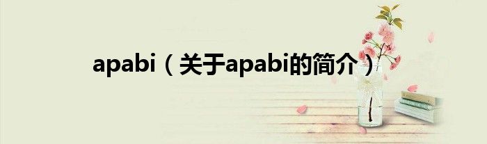 apabi（關于apabi的簡介）