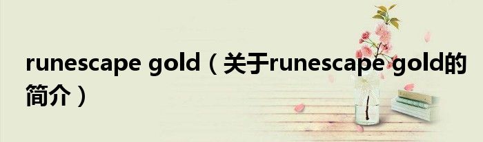 runescape gold（關于runescape gold的簡介）