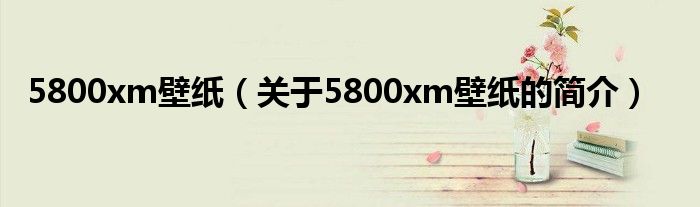 5800xm壁紙（關于5800xm壁紙的簡介）