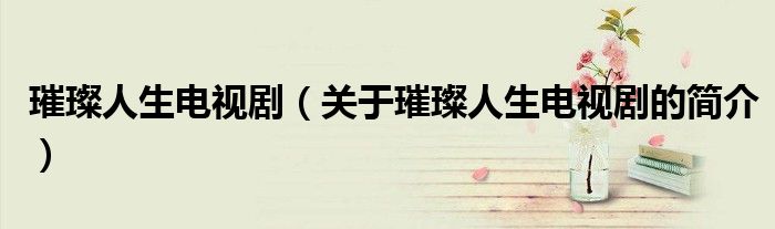 璀璨人生電視劇（關(guān)于璀璨人生電視劇的簡(jiǎn)介）