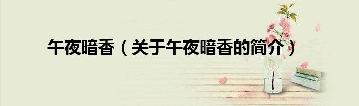 午夜暗香（關于午夜暗香的簡介）