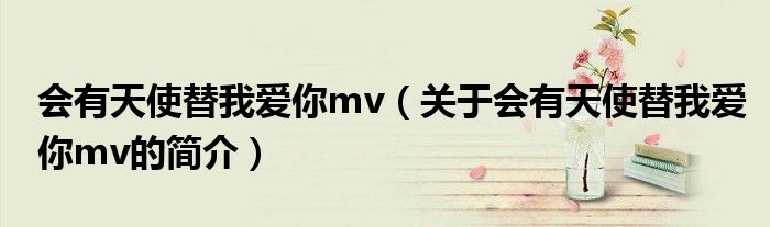 會有天使替我愛你mv（關(guān)于會有天使替我愛你mv的簡介）