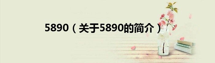 5890（關于5890的簡介）
