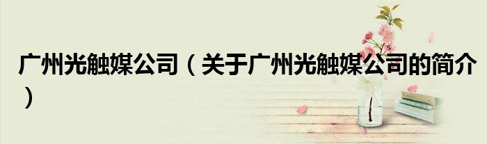 廣州光觸媒公司（關于廣州光觸媒公司的簡介）