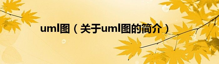 uml圖（關于uml圖的簡介）